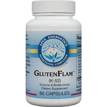 GlutenFlam (K-52) - Apex Energetics - one-of-a-kind digestive enzyme support for gluten sensitivity with DPP-IV